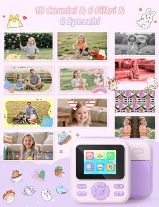Macchina Fotografica Bambini Stampante