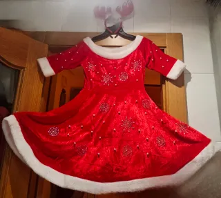 Navidad Mujer/Niña Talla Única Sexy vestido+tocado