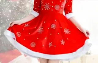 Navidad Mujer/Niña Talla Única Sexy vestido+tocado