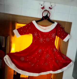 Navidad Mujer/Niña Talla Única Sexy vestido+tocado