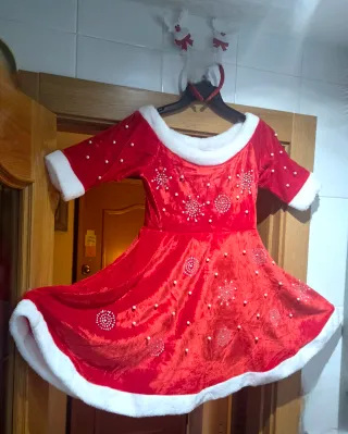 Navidad Mujer/Niña Talla Única Sexy vestido+tocado
