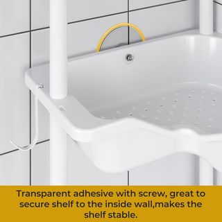 Estante Esquina Ducha 4 Niveles Blanco