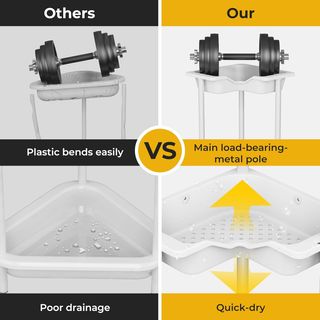 Estante Esquina Ducha 4 Niveles Blanco