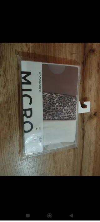 Pack 3 tangas Women'secret animal print Talla L