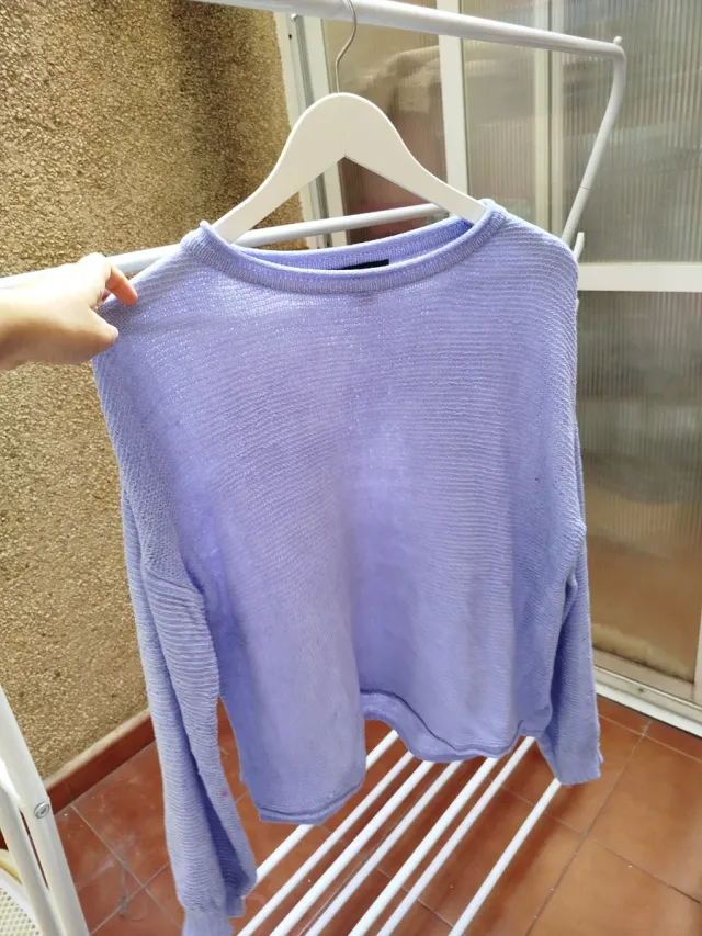 Jersey azul/morado tejido