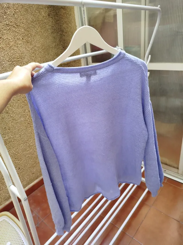 Jersey azul/morado tejido