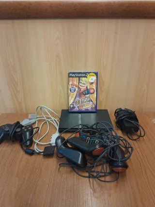 Playstation 2 Slim SCPH75004 Negra + Juego Buzz