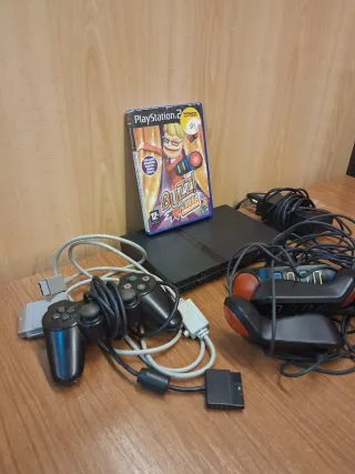 Playstation 2 Slim SCPH75004 Negra + Juego Buzz