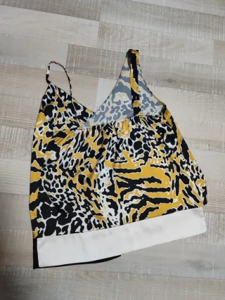 Top canottiera fantasia animalier