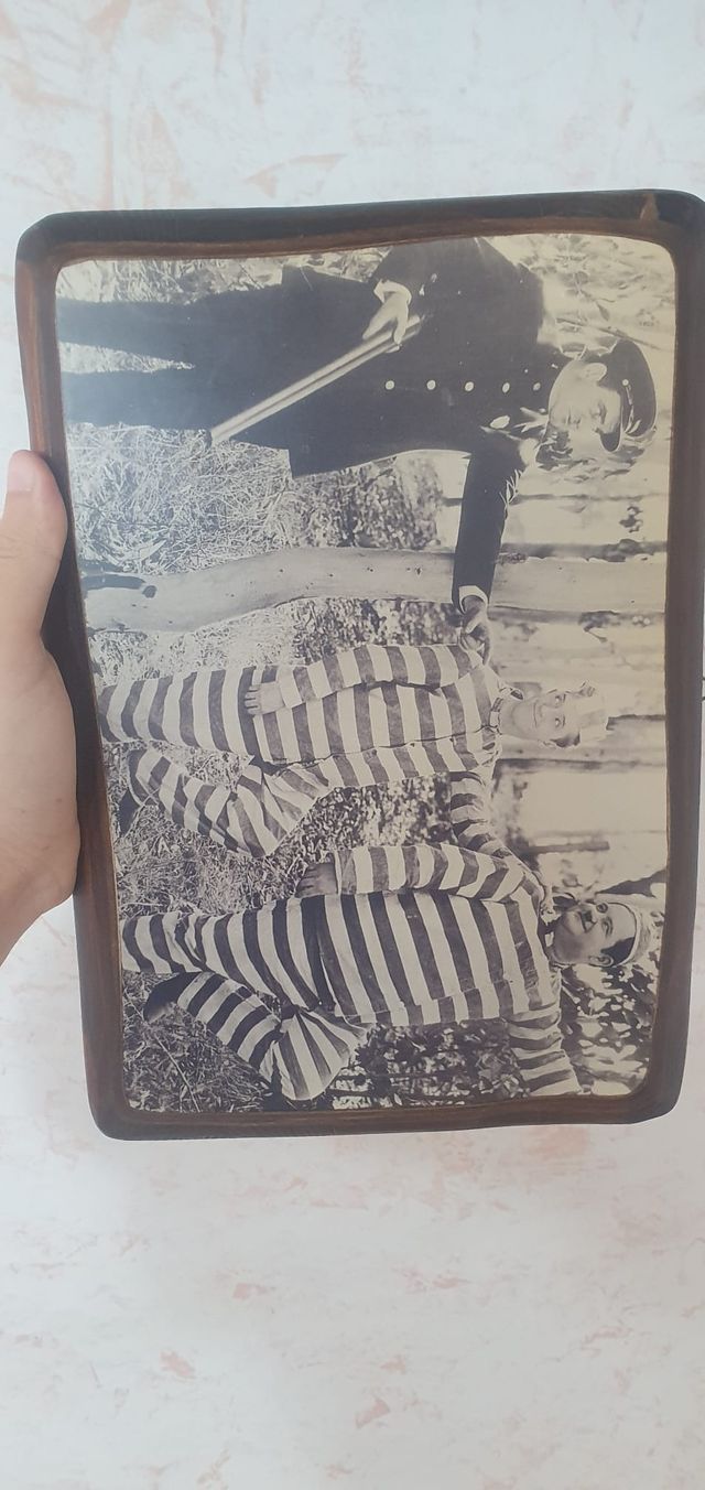 Mensola quadro Stan Laurel & Oliver Hardy legno