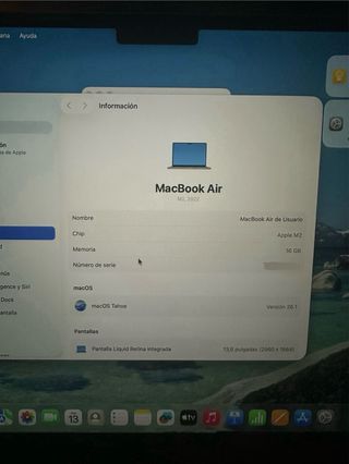 MacBook Air M2 Plata/Gris Espacial