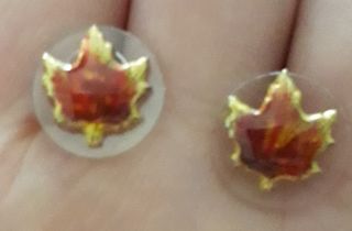 Pendientes hoja de arce