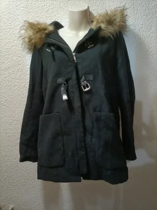 Chaqueta paño mujer capucha