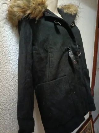 Chaqueta paño mujer capucha