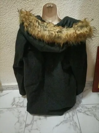Chaqueta paño mujer capucha