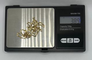 Cadena Arabesca de oro de 18k, 3.89 g, 50 cm.