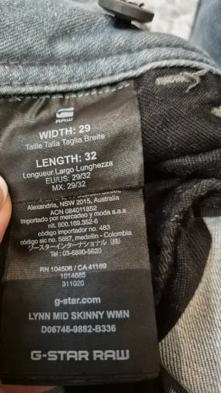 Pantalón vaquero gris pitillo RAW