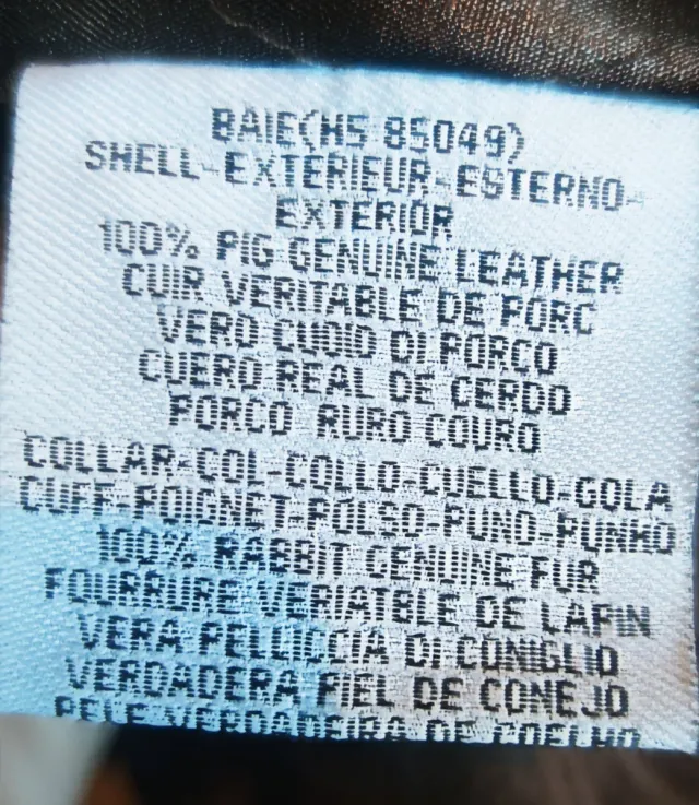 Abrigo de cuero marrón Derhy Talla S