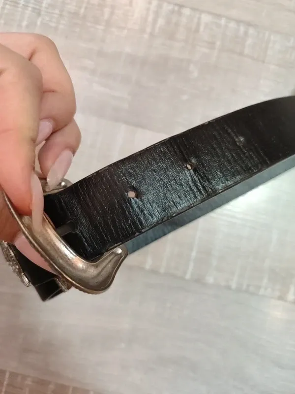 Cintura con doppia fibbia argento