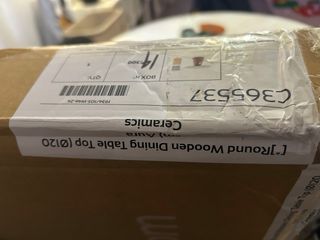 Tablero mesa redondo 120cm agrietado