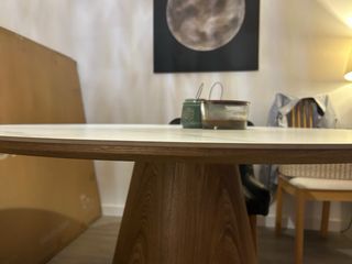 Tablero mesa redondo 120cm agrietado