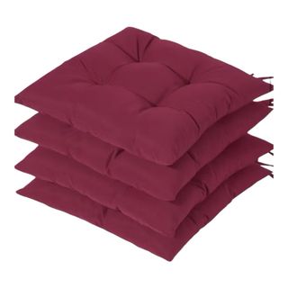 Set 4 Cuscini per Sedia Rossi