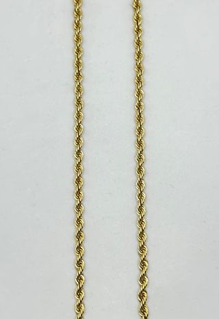 Cadena Salomónica de oro de 18k, 12.93 g, 52 cm.