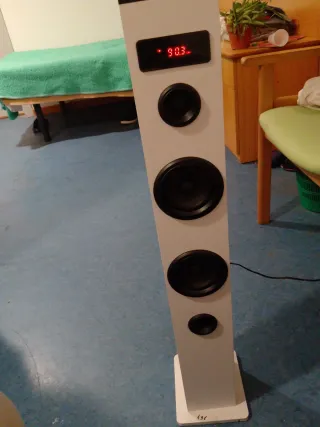 Torre de Sonido Blanca y Negra