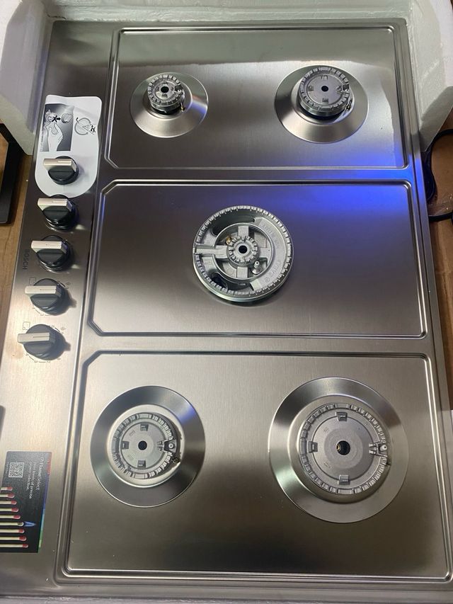 Encimera gas Bosch 5 fuegos acero inoxidable