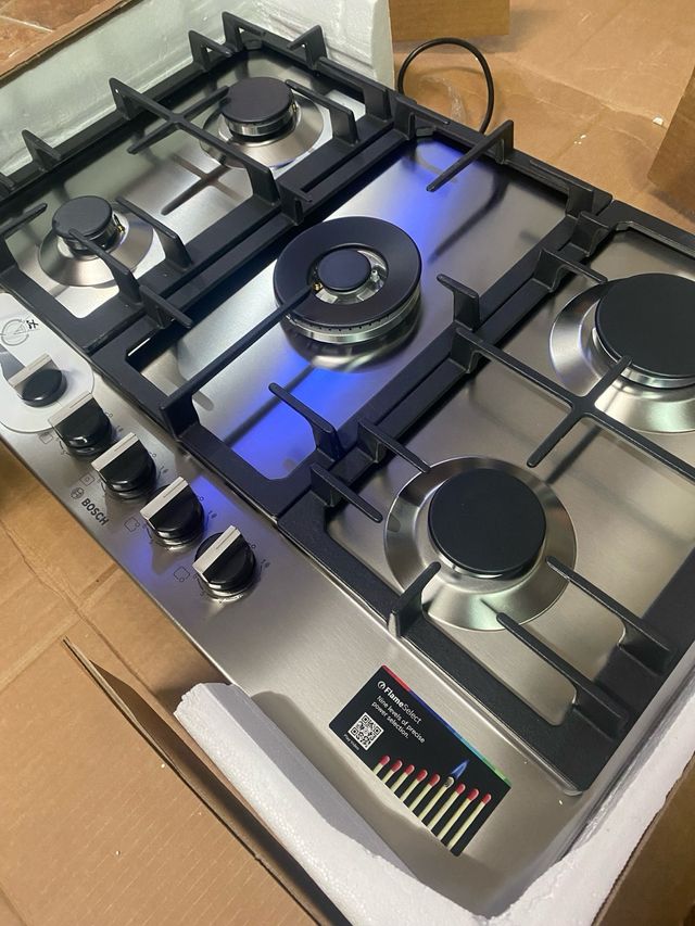 Encimera gas Bosch 5 fuegos acero inoxidable