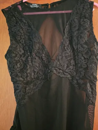 Body Bershka negro encaje