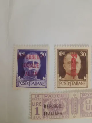 Francobolli RSI 1944 - 50, 30, 125 Cent.