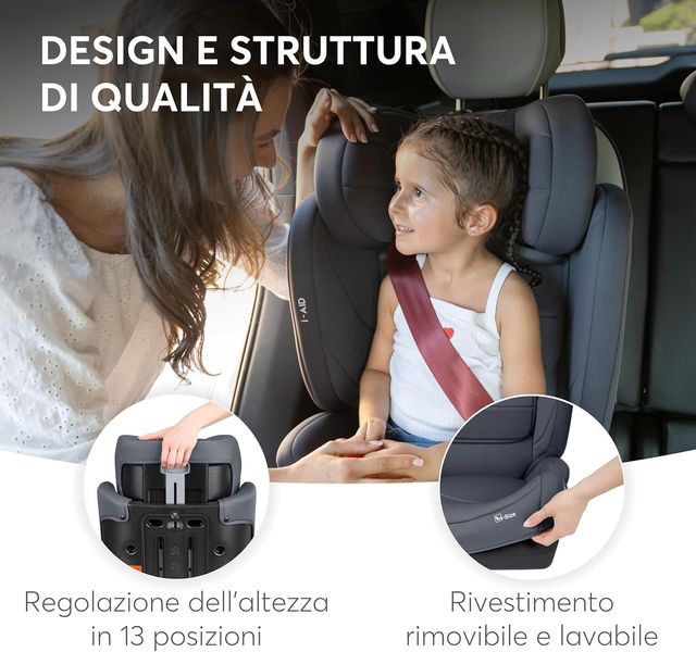 Seggiolino auto KikkaBoo i-AID i-Size 100-150cm