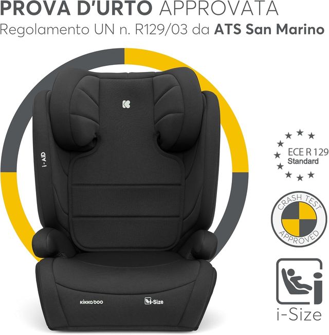 Seggiolino auto KikkaBoo i-AID i-Size 100-150cm