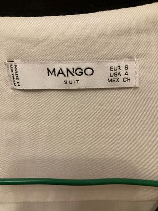 Camisa Mango Viscosa Blanca Talla S
