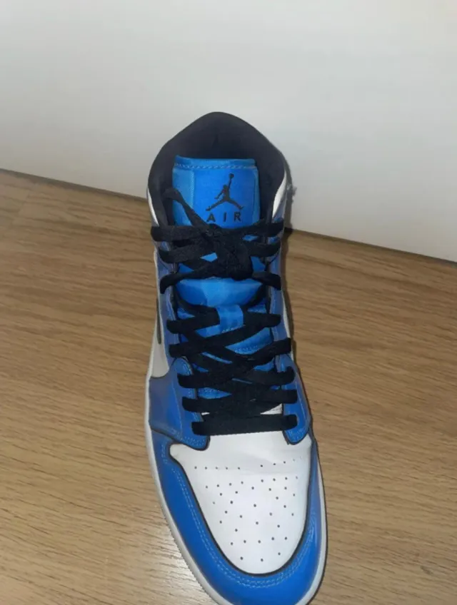 Zapatillas Jordan Air 1 Mid Azul Blanco