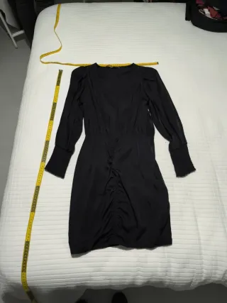 Vestido negro fiesta manga larga