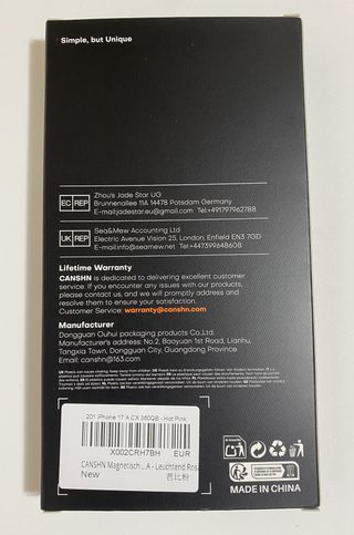 Cover fuxia magnetica per iPhone Air(6,5 Pollici),