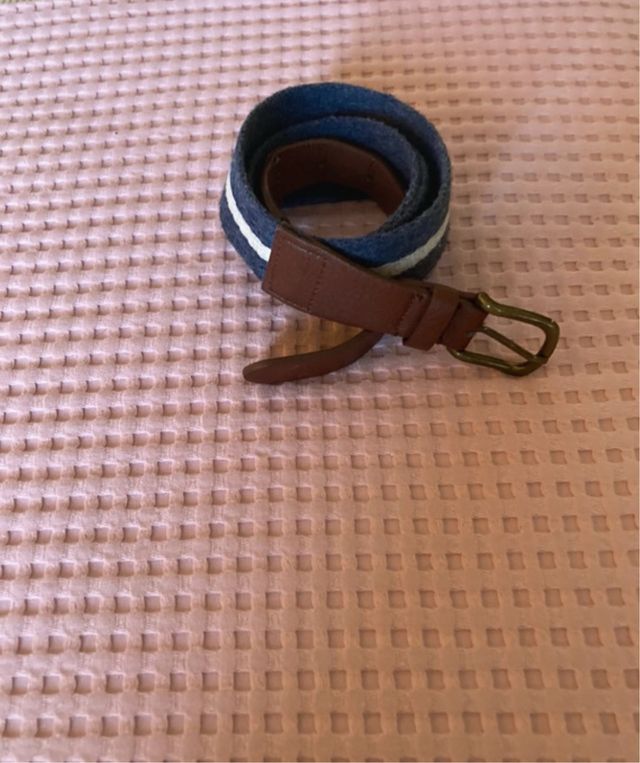 Cinturón rayas azul y blanco 90cm