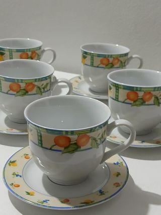 Set 6 Tazze da tè ceramica Made in Italy