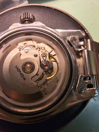 Orologio Mondia Uomo Nero Argento