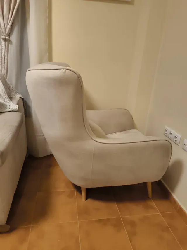 Sillón individual beige