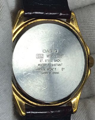 Reloj Casio 1332 MTP-1188P Dorado Cuarzo + Regalo