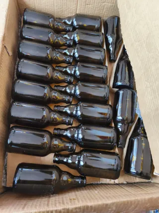 60 Botellas de cerveza ámbar