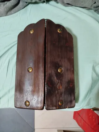 Reloj de pared antiguo madera y metal