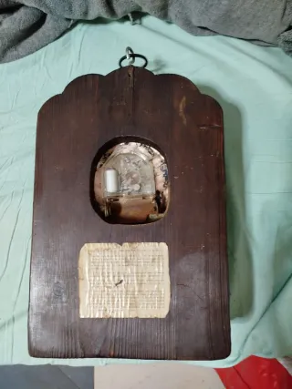 Reloj de pared antiguo madera y metal