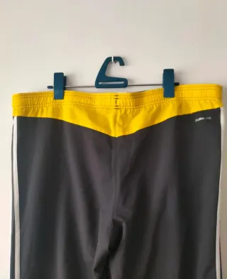 Pantalón Adidas Climalite Talla L Negro/Amarillo
