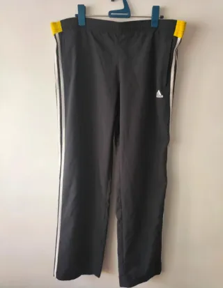 Pantalón Adidas Climalite Talla L Negro/Amarillo
