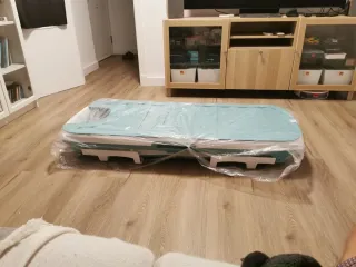 Bañera Plegable 158x60x53 cm, Sin Usar Azul/Blanca