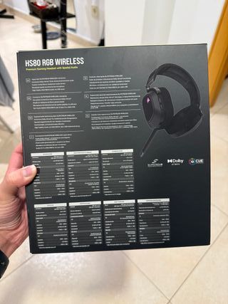 Corsair HS80 RGB Wireless Gaming Negros